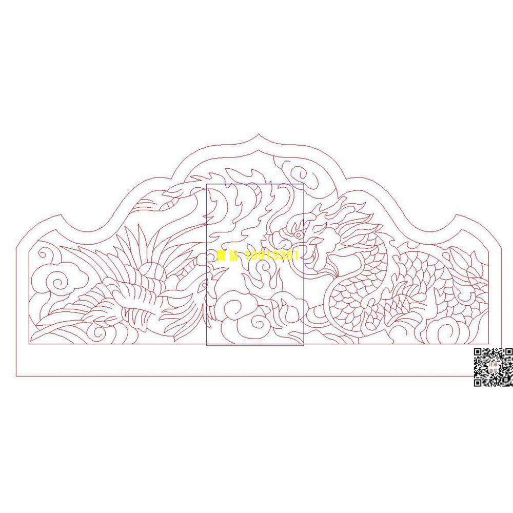 精雕图龙凤169线雕图石雕墓碑单线铣底图精雕矢量图碑头_电脑雕刻plt文泰矢量图精雕图浮雕图